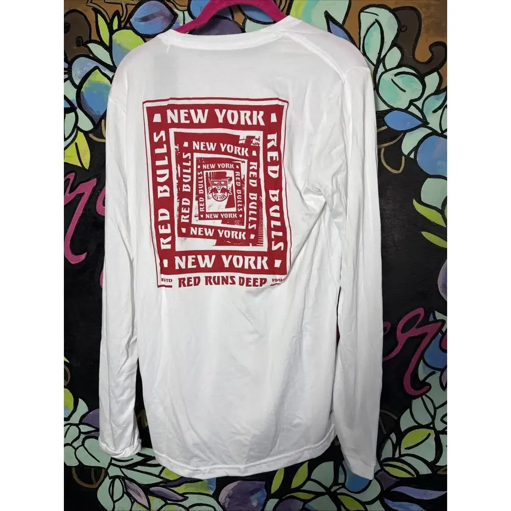 Adidas LS Top Tee New York Red Bulls Pregame, XS, White